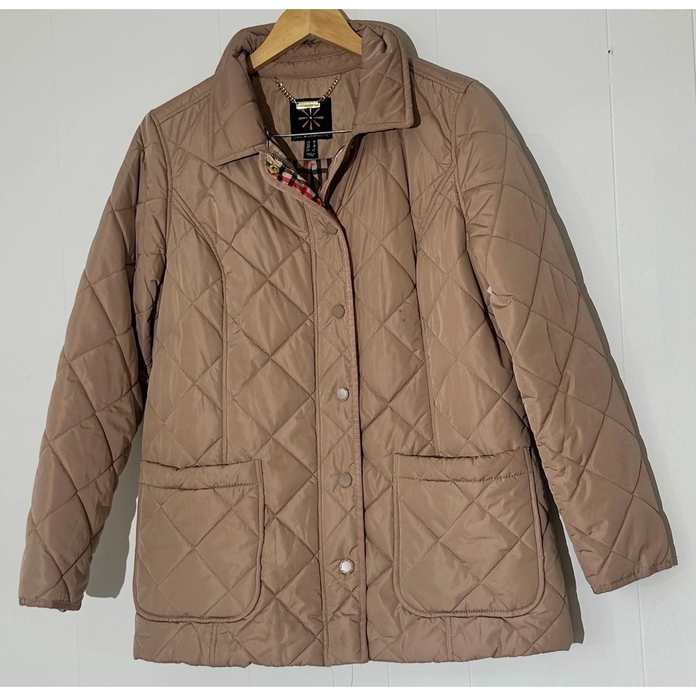 Issac Mizrahi Live Tan Puffer Jacket size‎ Medium